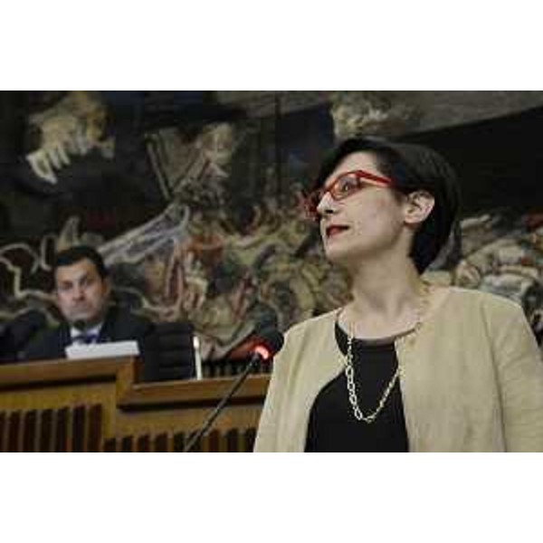 Sara Vito (Assessore regionale Ambiente ed Energia) nell'Aula del Consiglio regionale - Trieste 06/07/2016