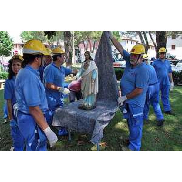 Volontari della Protezione civile del Friuli Venezia Giulia partecipano al corso di formazione per intervenire in caso di calamità a salvaguardia di beni culturali mobili, archivistici e librari, a Palmanova - giugno/luglio 2016