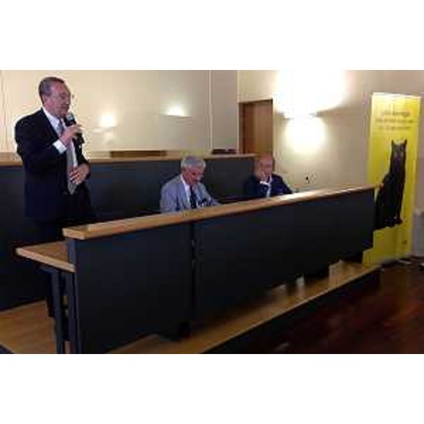 Sergio Bolzonello (Vicepresidente Regione FVG e assessore Attività produttive, Turismo e Cooperazione), Giovanni Pavan (Presidente Fondazione Pordenonelegge.it) e Gian Mario Villalta (Coordinatore artistico Pordenonelegge.it) alla presentazione della XVII edizione di "pordenonelegge - festa del libro con gli autori" - Pordenone 12/07/2016