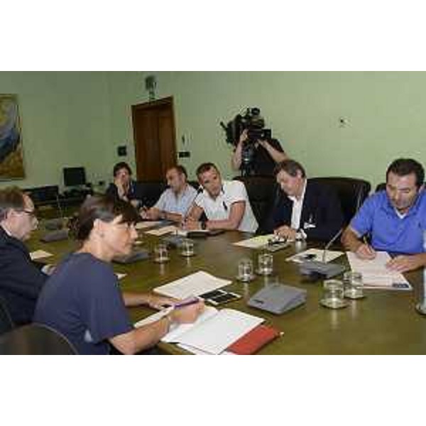 Gianni Torrenti (Assessore regionale Cultura, Sport e Solidarietà) e Debora Serracchiani (Presidente Regione Friuli Venezia Giulia) incontrano rappresentanti sindacali dei dipendenti Rai del FVG - Trieste 13/07/2016