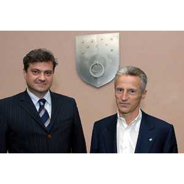 Riccardo Illy (Presidente Regione Friuli Venezia Giulia) con Denis Zvizdic (Primo Ministro del Cantone di Sarajevo) (Sarajevo 15/06/06) 