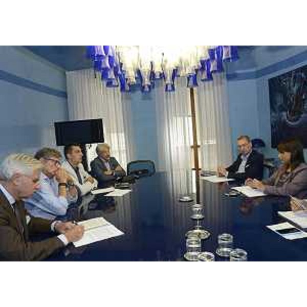Sergio Bolzonello (Vicepresidente Regione FVG e assessore Attività produttive), Debora Serracchiani (Presidente Regione Friuli Venezia Giulia) all’incontro con i presidenti delle Camere di Commercio del Friuli Venezia Giulia - Trieste 15/07/2016