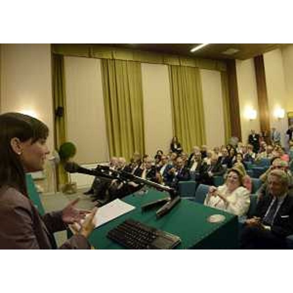 Debora Serracchiani (Presidente Regione Friuli Venezia Giulia), alla presentazione del progetto di digitalizzazione dell'Archivio Snia Viscosa - Torviscosa (UD) 15/07/2016