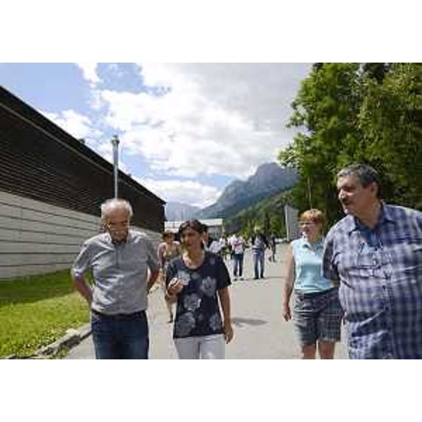 Debora Serracchiani (Presidente Regione Friuli Venezia Giulia) durante la visita istituzionale in Val Pesarina - Prato Carnico (UD) 18/07/2016