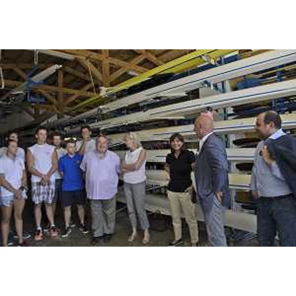 Debora Serracchiani (Presidente Regione Friuli Venezia Giulia) durante la visita a realtà sportive e imprenditoriali dell'Isontino - Monfalcone 19/07/2016