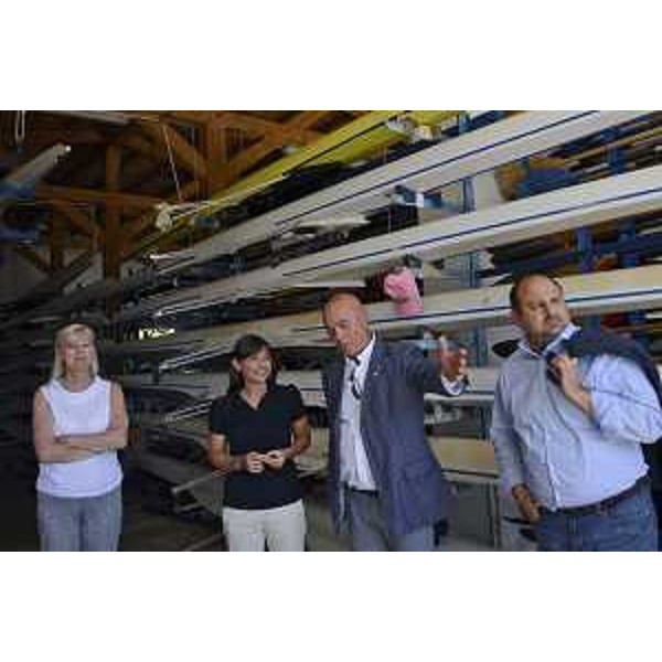 Debora Serracchiani (Presidente Regione Friuli Venezia Giulia) durante la visita a realtà sportive e imprenditoriali dell'Isontino - Monfalcone 19/07/2016