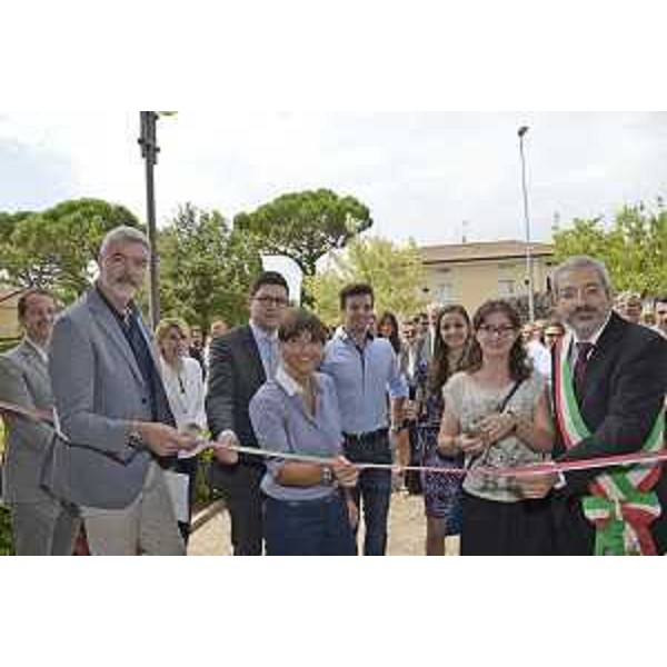 Paolo Panontin (Assessore regionale Sistemi informativi), Simone Puksic (Presidente Insiel), Debora Serracchiani (Presidente Regione Friuli Venezia Giulia), Furio Honsell (Sindaco Udine) all'inaugurazione della nuova sede di Udine di Insiel - Udine 25/07/2016