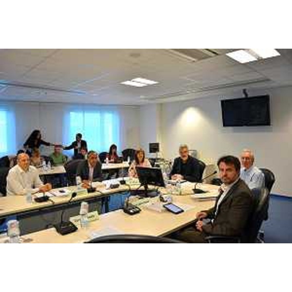 Paolo Panontin (Assessore regionale Autonomie locali) alla sigla dell'intesa sul subentro delle UTI alle Comunità Montane - Udine 19/07/2016