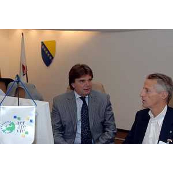 Riccardo Illy (Presidente Regione Friuli Venezia Giulia) con Ivan Jakovcic (Presidente Regione Istriana) (Sarajevo 15/06/06) 