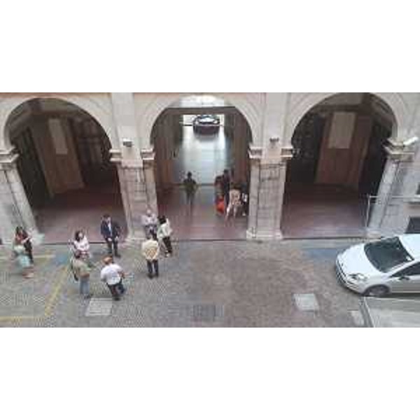 Corte interna del Palazzo della Regione Friuli Venezia Giulia in via Carducci 6, alla consegna ufficiale dei lavori di manutenzione straordinaria - Trieste 27/07/2016