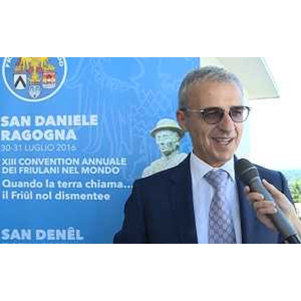 Adriano Luci (Presidente Ente Friuli nel Mondo) alla XIII Convention annuale dei Friulani nel Mondo - San Daniele del Friuli 30/07/2016