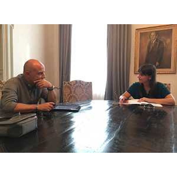 William Pezzetta (Segretario CGIL FVG) e Debora Serracchiani (Presidente Regione Friuli Venezia Giulia), nella sede della Regione - Trieste 05/08/2016