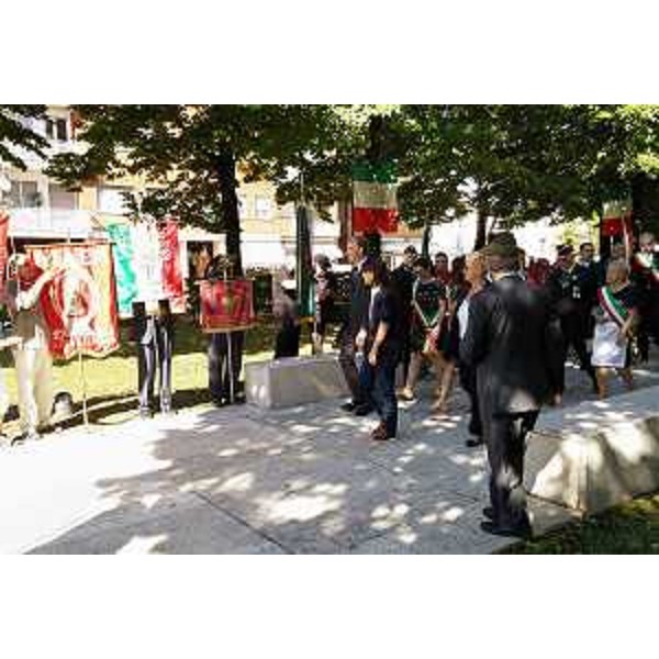 Paride Cargnelutti (Vicepresidente Consiglio regionale) e Debora Serracchiani (Presidente Regione Friuli Venezia Giulia) alle celebrazioni del sessantesimo anniversario della tragedia di Marcinelle (Belgio) - Azzano Decimo 07/08/2016