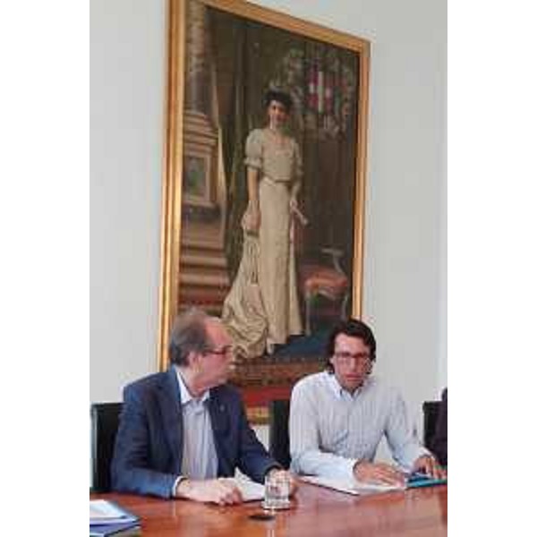 Gianni Torrenti (Assessore regionale Cultura) e Oriano Otocan (Presidente Associazione delle Agenzie della Democrazia Locale) alla riunione dell’Ufficio di presidenza dell'ALDA - Trieste 10/08/2016