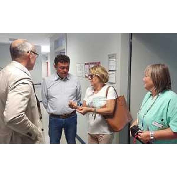 Giovanni Pilati (Direttore generale AAS n. 2), Agostino Maio (Capo Gabinetto Regione FVG) e Maria Sandra Telesca (Assessore regionale Salute) visitano il Distretto sanitario dell'Azienda per l'Assistenza Sanitaria (AAS) n. 2 Bassa Friulana - Isontina - Grado 29/08/2016
