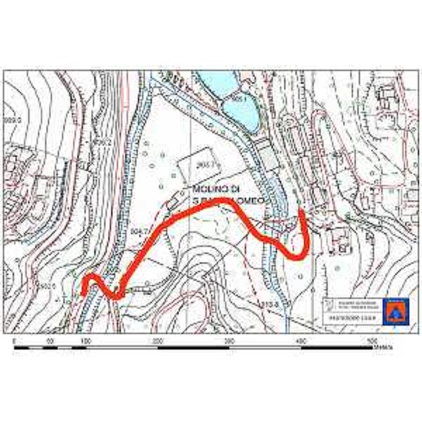Area di realizzazione del guado sulla strada regionale 260 per Amatrice (Rieti) - 31/08/2016