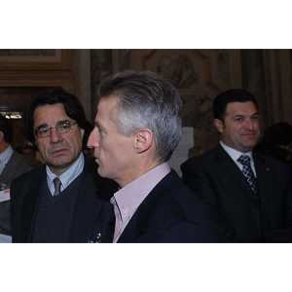 Riccardo Illy (Presidente Regione Friuli Venezia Giulia) ed Elido Fazi (Direttore generale Business International) (Villa Manin, 24/01/06)