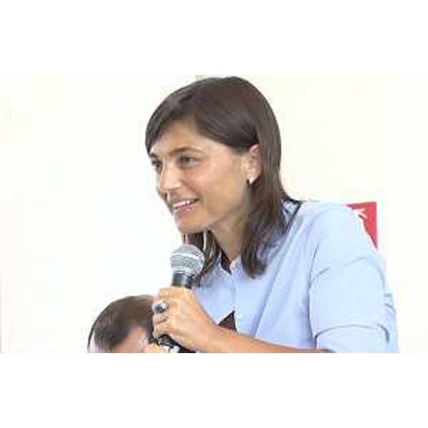 Debora Serracchiani (Presidente Regione Friuli Venezia Giulia) alla conferenza sulla sicurezza organizzata nell'ambito della mostra per i 110 anni del Moto Club Trieste, al Salone degli Incanti - Trieste 02/09/2016
