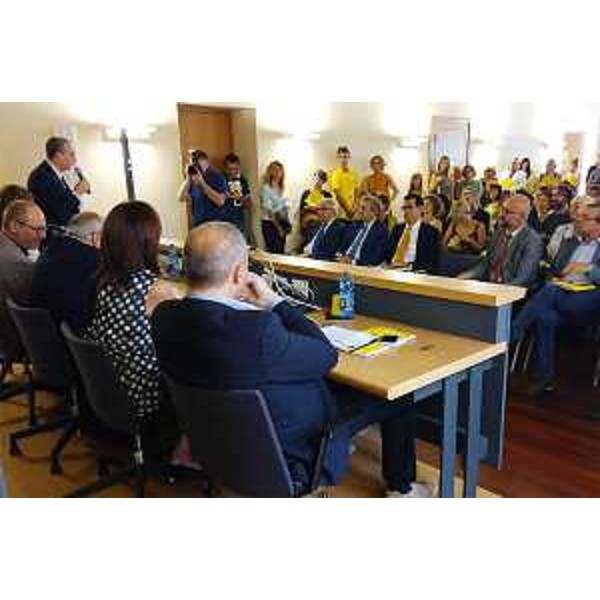 Sergio Bolzonello (Vicepresidente Regione FVG e assessore Attività produttive, Turismo e Cooperazione) interviene alla presentazione della XVII edizione di Pordenonelegge - Pordenone 07/09/2016