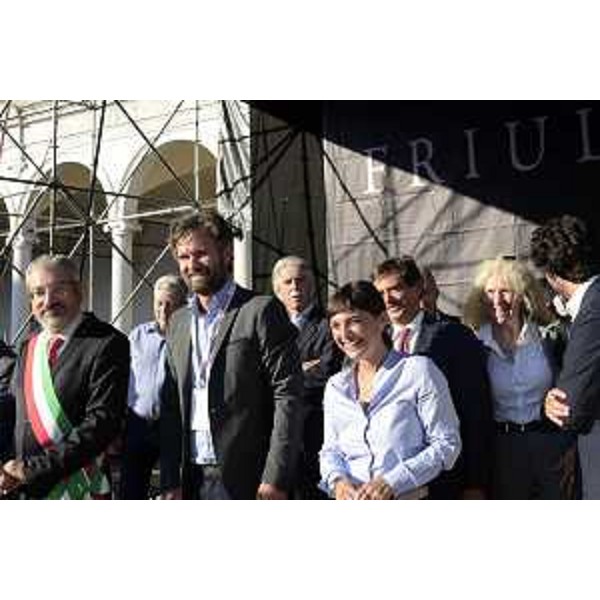 Furio Honsell (Sindaco Udine), Carlo Cracco (Chef) e Debora Serracchiani (Presidente Regione Friuli Venezia Giulia) all'inaugurazione di Friuli DOC - Udine 08/09/2016
