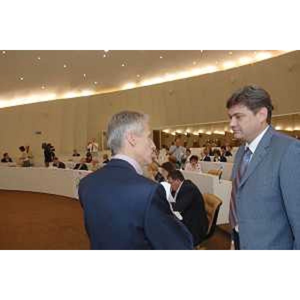 Riccardo Illy (Presidente Regione Friuli Venezia Giulia) con Denis Zvizdic (Primo Ministro Cantone di Sarajevo) (Sarajevo, 16/06/06)