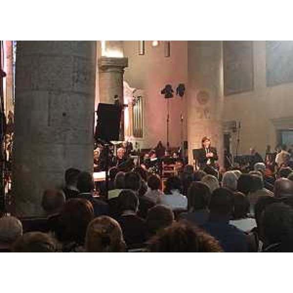 Debora Serracchiani (Presidente Regione Friuli Venezia Giulia) alla prima nazionale dello spettacolo "Orcolat '76", nel Duomo di Santa Maria Assunta - Gemona del Friuli 15/09/2016