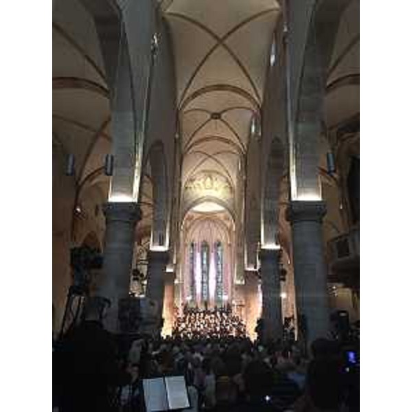 Duomo di Santa Maria Assunta durante la prima nazionale dello spettacolo "Orcolat '76" - Gemona del Friuli 15/09/2016