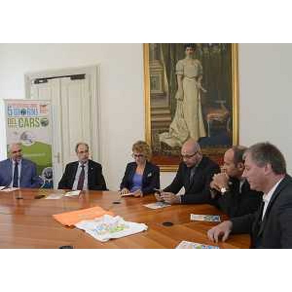 Mauro Nardi (Presidente FISO FVG) e Gianni Torrenti (Assessore regionale Sport) alla presentazione della "5 giorni del Carso - Alpe Adria Orienteering Cup 2016 - Trieste 21-25 settembre" - Trieste 20/09/2016
