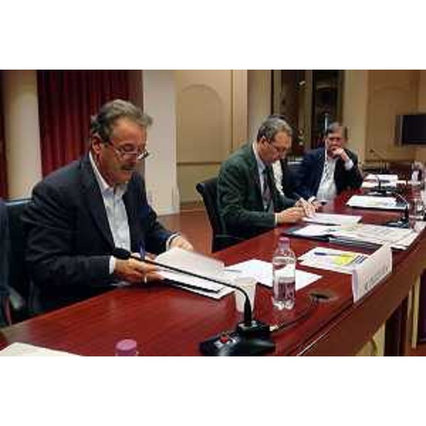Mario Pezzetta (Presidente ANCI FVG), Sergio Bolzonello (Vicepresidente Regione FVG e assessore Attività produttive, Turismo e Cooperazione) e Guido Fantini (Direttore generale Confcommercio FVG) - Pordenone 20/09/2016