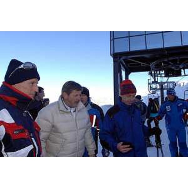 Riccardo Illy (Presidente Regione Friuli Venezia Giulia) alla seggiovia Bovec di Sella Nevea (Sella Nevea, 14/01/06)