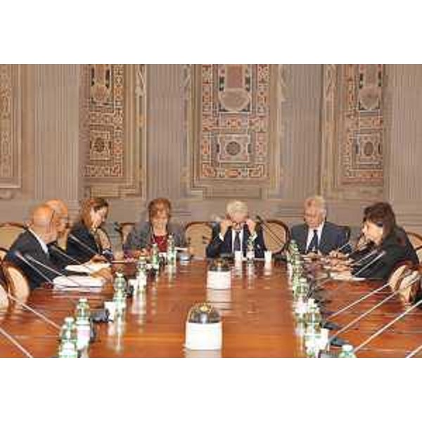 Antonia Pasqua Recchia (Direttore Segretariato generale MiBACT), Antonio Naddeo (Capo Dipartimento Affari regionali Presidenza Consiglio Ministri), Daniele Bertuzzi (Segretario generale Presidenza Regione FVG) e Debora Serracchiani (Presidente Regione Friuli Venezia Giulia) - Roma 28/09/2016