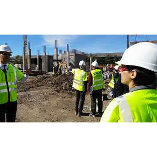 Enrico Altran (AcegasApsAmga) e Sara Vito (Assessore regionale Ambiente ed Energia) in sopralluogo al cantiere del nuovo Depuratore di Servola - Trieste 04/10/2016