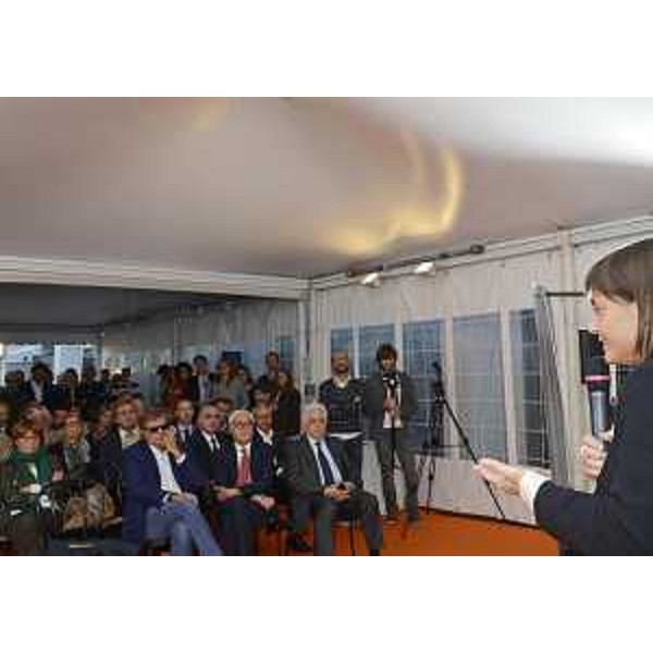 Debora Serracchiani (Presidente Regione Friuli Venezia Giulia) all'inaugurazione della nuova sede direzionale del Gruppo Porzio - Udine 06/10/2016