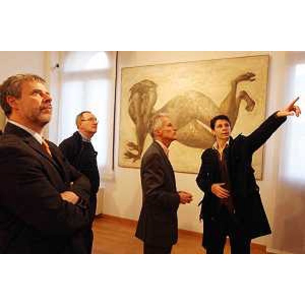 Riccardo Illy (Presidente Regione Friuli Venezia Giulia) visita la Galleria d'arte moderna di Sacile. (Sacile 31/10/07)