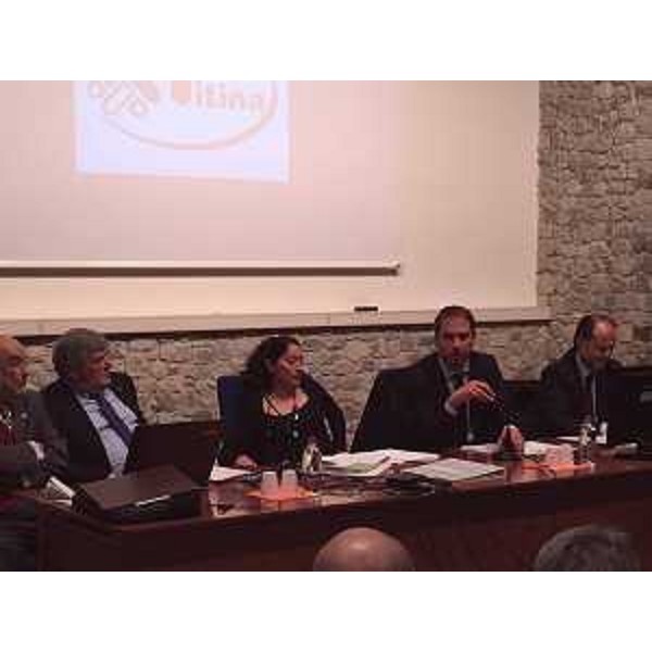 Cristiano Shaurli (Assessore regionale Risorse agricole e forestali) alla pubblica audizione per il riconoscimento della denominazione IGP della Pitina - Maniago 12/10/2016
