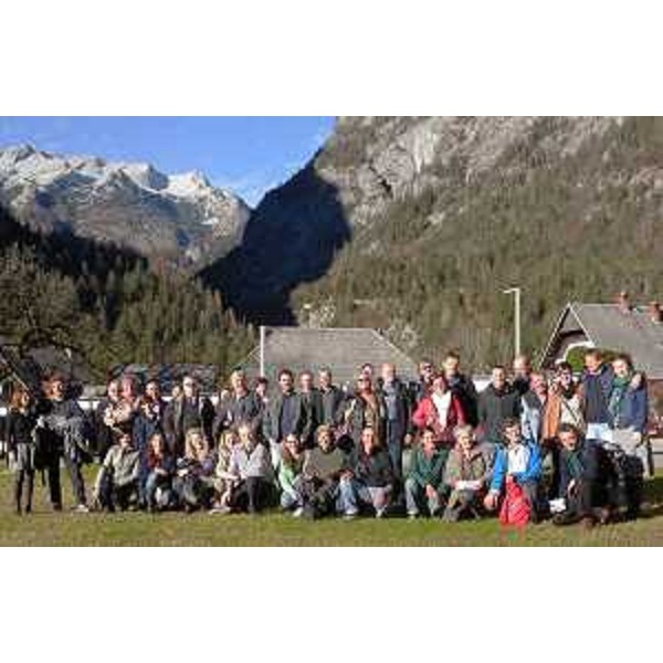 I partecipanti italiani e sloveni al primo Forum della Carta Europea per il Turismo Sostenibile (CETS) nelle aree protette (Foto Stefano Di Bernardo)