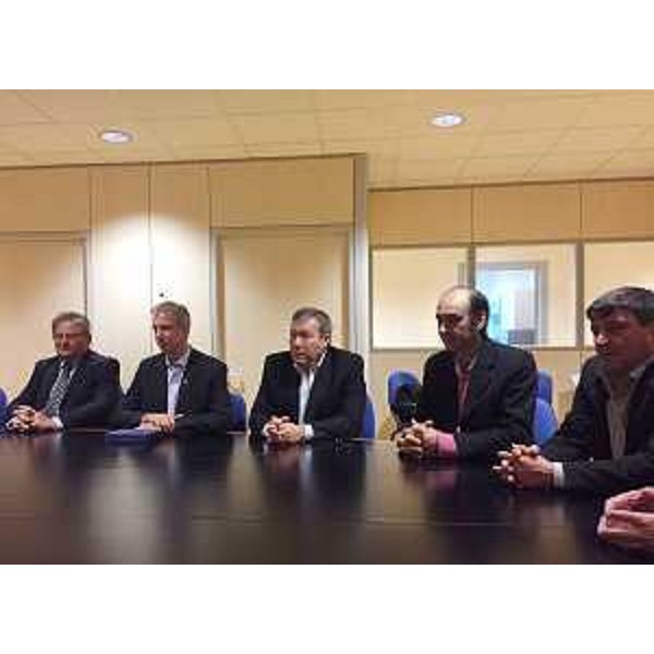 Carlos Alcides Fascendini (Vicegovernatore Provincia Santa Fe), primo a sinistra, guida la delegazione della Provincia di Santa Fe (Repubblica Argentina) - Udine 19/10/2016