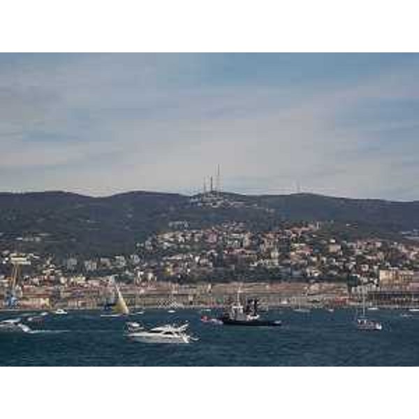 Golfo di Trieste e antenne di Conconello sullo sfondo