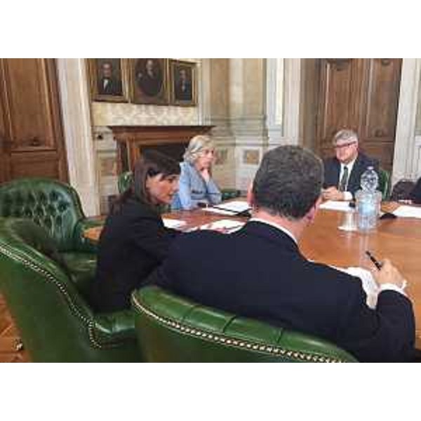 Debora Serracchiani (Presidente Regione Friuli Venezia Giulia), Sergio Bolzonello (Vicepresidente Regione FVG) e Alberto Felice De Toni (Rettore Università Udine) incontrano Stefania Giannini (Ministro Istruzione, Università e Ricerca) - Roma 19/10/2016