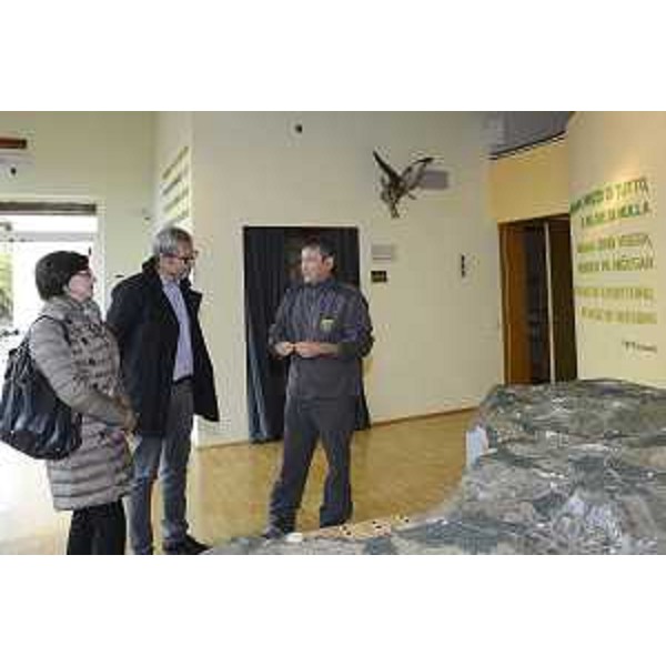 Sara Vito (Assessore regionale Ambiente ed Energia), Giulio lauri (Consigliere regionale) e Diego Masiello (Coordinatore CDN) al Centro Didattico Naturalistico / CDN - Basovizza (TS) 19/10/2016