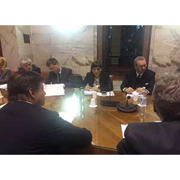 Debora Serracchiani (Presidente Regione Friuli Venezia Giulia) e Sergio Bolzonello (Vicepresidente Regione FVG) incontrano Carlo Calenda (Ministro Sviluppo economico) - Roma 19/10/2016