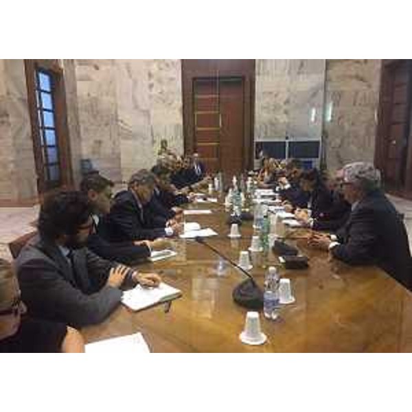 Debora Serracchiani (Presidente Regione Friuli Venezia Giulia) e Sergio Bolzonello (Vicepresidente Regione FVG) incontrano Carlo Calenda (Ministro Sviluppo economico) - Roma 19/10/2016