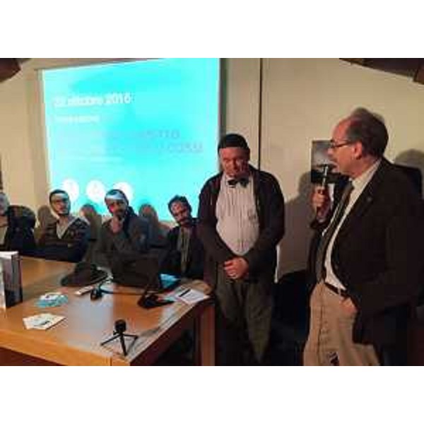 Gianni Torrenti (Assessore regionale Cultura, Sport e Solidarietà) all'inaugurazione dell' "Archivio del fumetto d'alta quota Paolo Cossi" - Andreis 22/10/2016