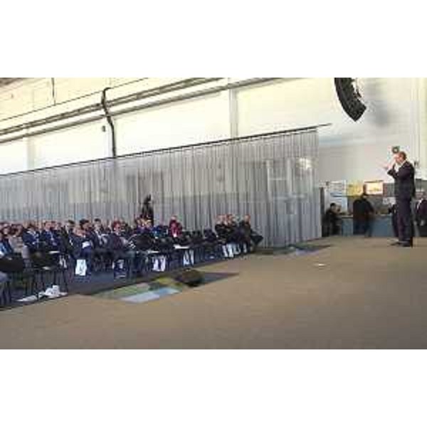 Sergio Bolzonello (Vicepresidente Regione FVG e assessore Attività produttive, Turismo e Cooperazione) alla presentazione dei risultati di bilancio 2015-2016 del Gruppo Danieli - Buttrio 22/10/2016