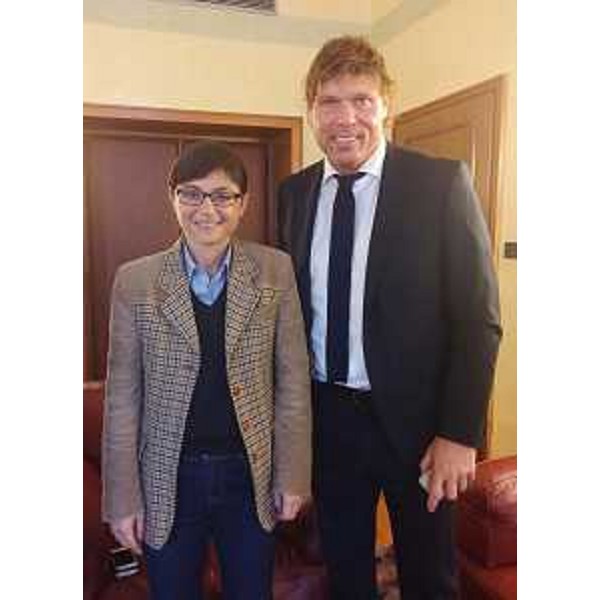 Debora Serracchiani (Presidente Regione Friuli Venezia Giulia) e Mauro Milanese (Amministratore unico e responsabile Area tecnica Unione Sportiva Triestina Calcio) - Trieste 25/10/2016