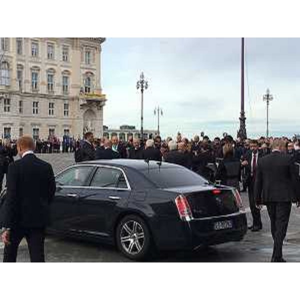 Sergio Mattarella (Presidente Repubblica Italiana) in piazza Unità d'Italia per le celebrazioni dell'anniversario del ritorno di Trieste alla Madrepatria (26 ottobre 1954) - Trieste 26/10/2016