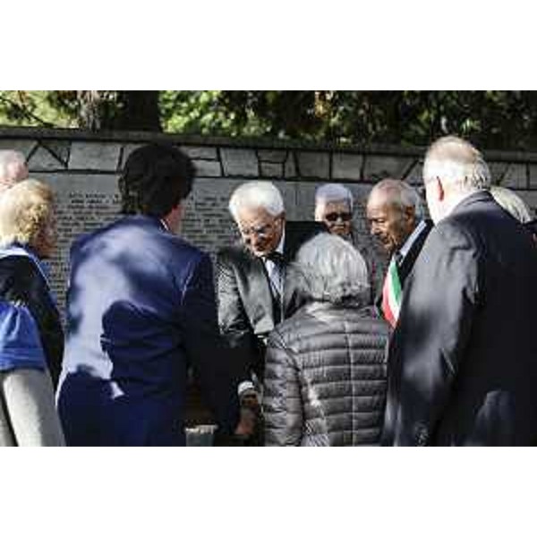 Sergio Mattarella (Presidente Repubblica Italiana) ed Ettore Romoli (Sindaco Gorizia) al Monumento ai Caduti della Prima Guerra Mondiale - Gorizia 26/10/2016