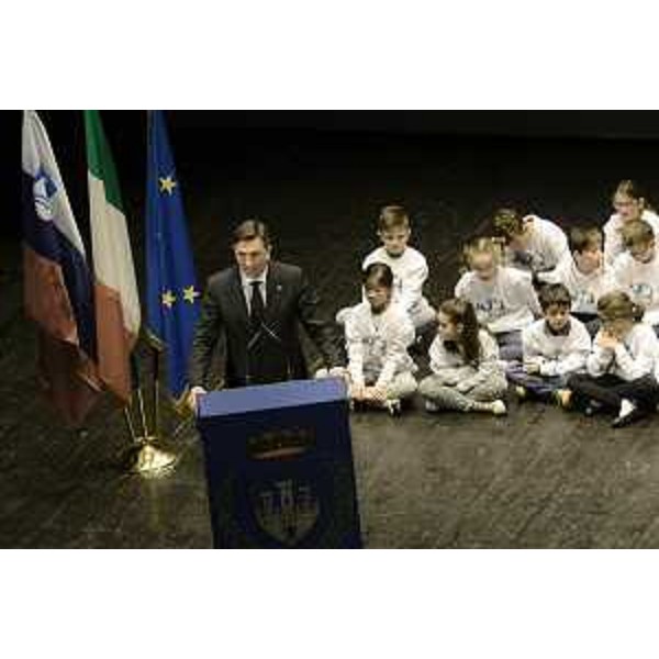 Borut Pahor (Presidente Repubblica Slovenia) alla celebrazione ufficiale "L'Europa luogo di superamento dei conflitti", al Teatro Verdi - Gorizia 26/10/2016