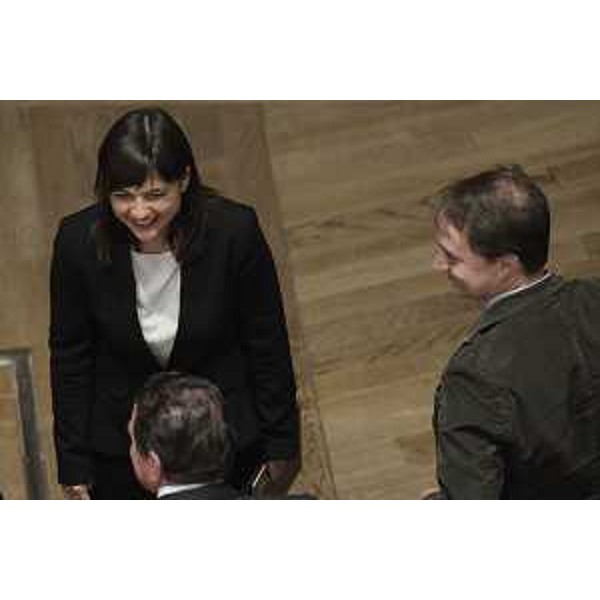 Debora Serracchiani (Presidente Regione Friuli Venezia Giulia) alla celebrazione ufficiale "L'Europa luogo di superamento dei conflitti", al Teatro Verdi - Gorizia 26/10/2016