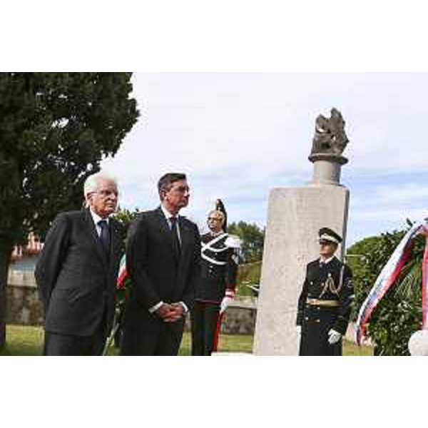 Sergio Mattarella (Presidente Repubblica Italiana) e Borut Pahor (Presidente Repubblica Slovenia) - Doberdò del Lago 26/10/2016